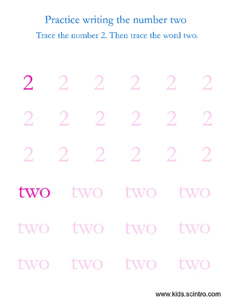 Number 2 Worksheet