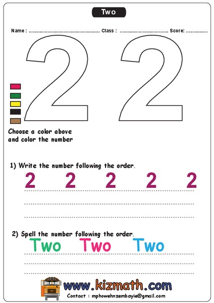 Number 2 Worksheet