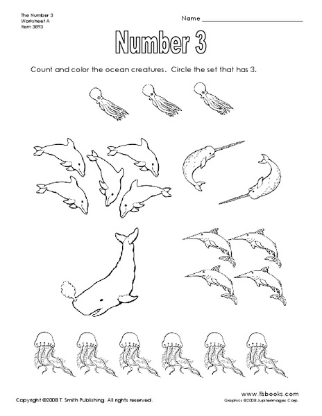 Number 3 Worksheet