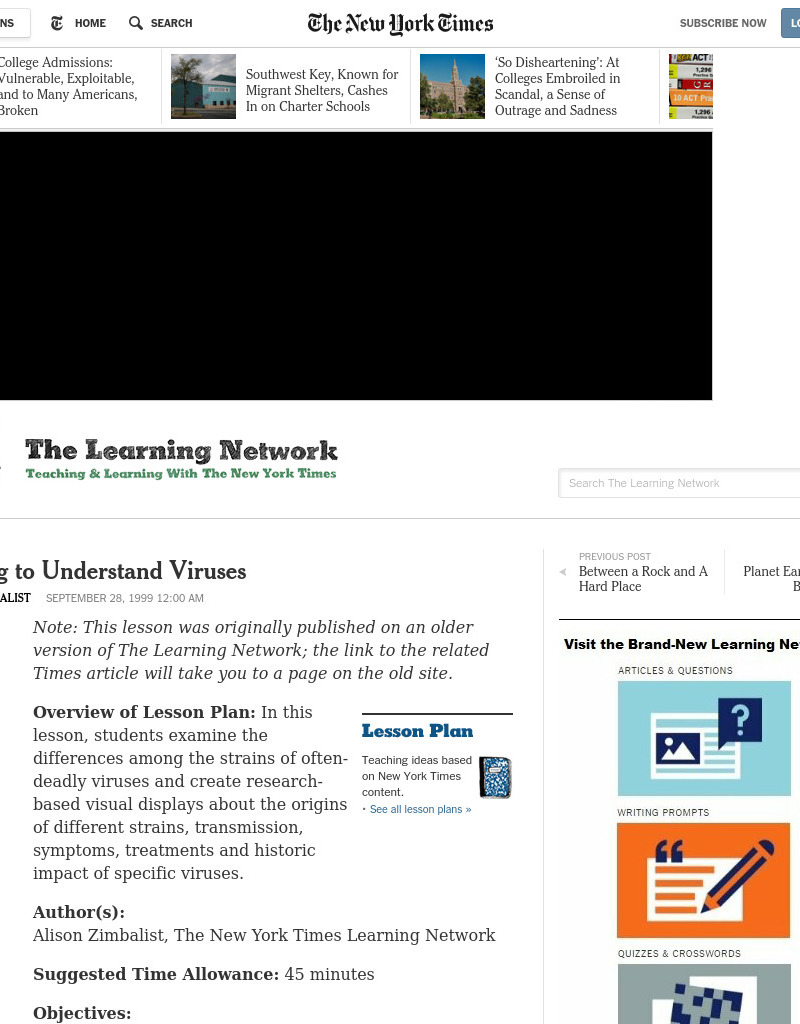 Straining to Understand Viruses Lesson Plan