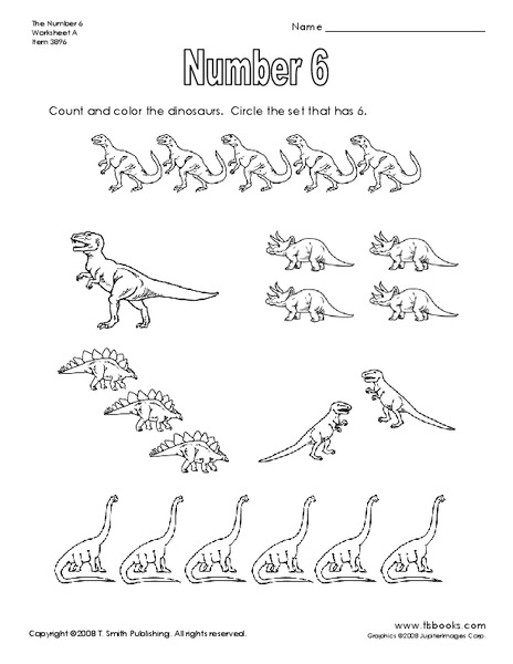 Number 6 Worksheet
