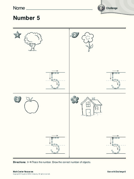 Number 5 Worksheet