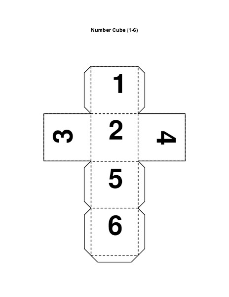 Number Cube Printables