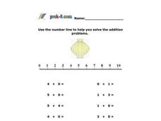 Number Line Addition Worksheet