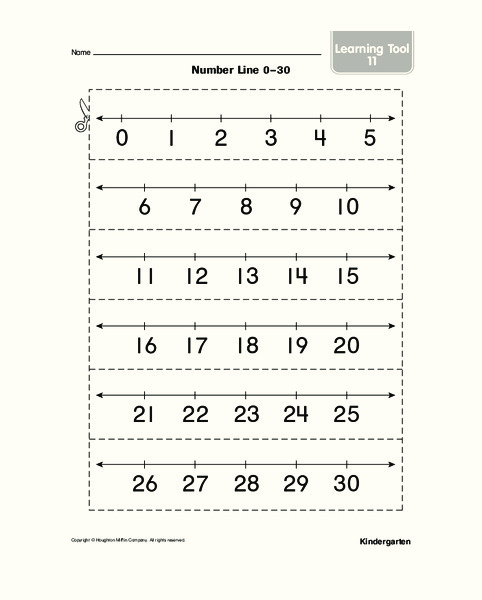 Number Line Worksheet