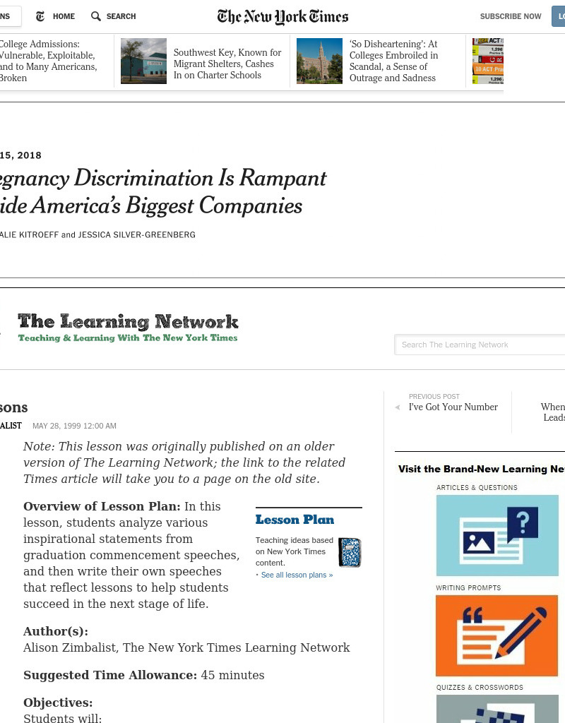 Life Lessons Lesson Plan