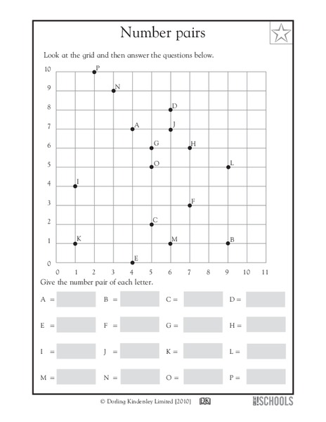 Number Pairs Worksheet