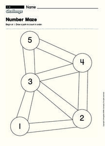 Number Maze Worksheet