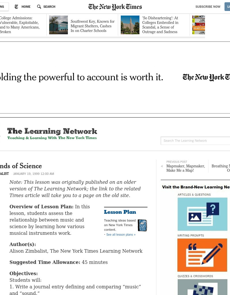 The Sounds of Science Lesson Plan