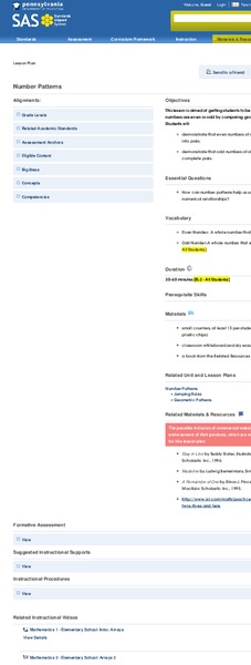 Number Patterns Lesson Plan