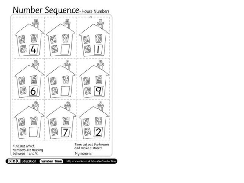 Number sequence Worksheet