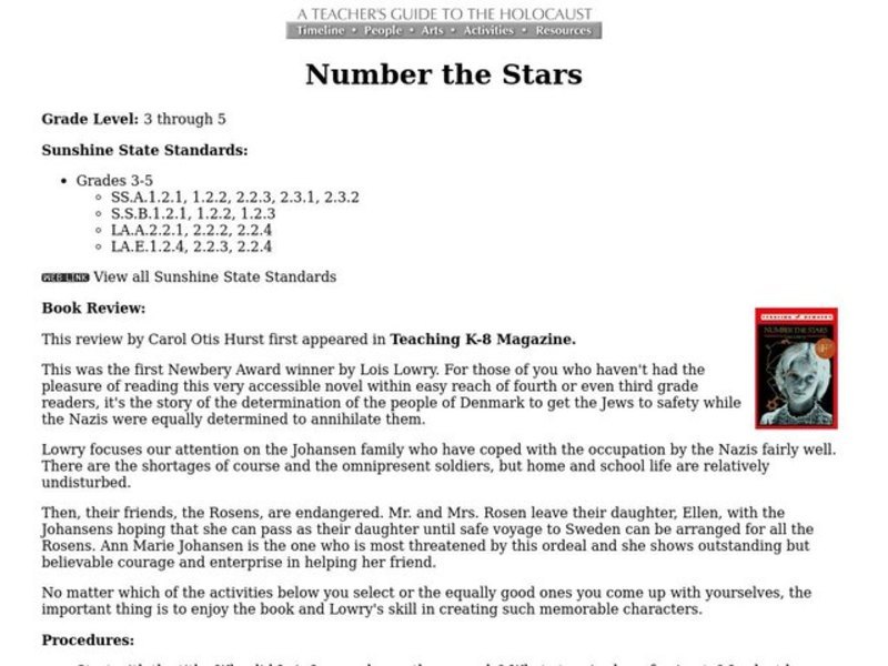 Number the Stars Lesson Plan