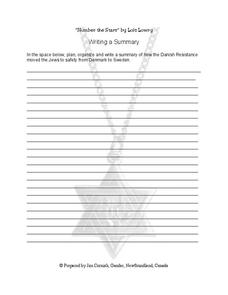 Number The Stars Worksheet