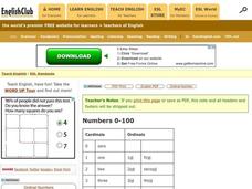 Numbers 0-100 Worksheet