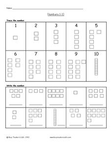 Numbers 1-10 Lesson Plan
