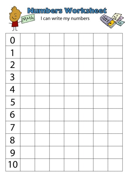 Numbers Worksheet Worksheet