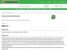 Numerical Palindromes Lesson Plan