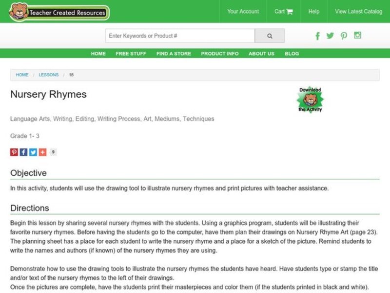 Nursery Rhymes Lesson Plan