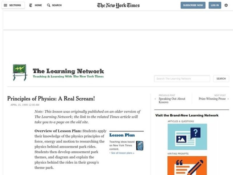 Principles of Physics: A Real Scream! Lesson Plan