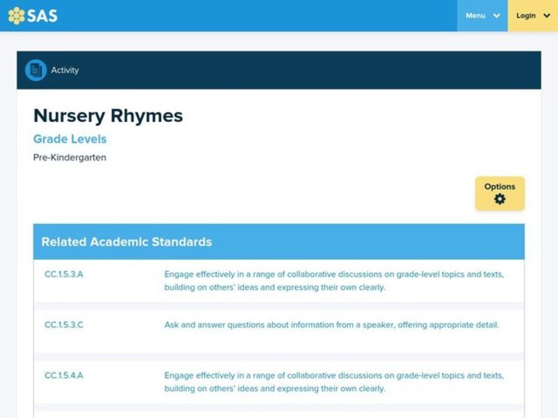 Nursery Rhymes Lesson Plan