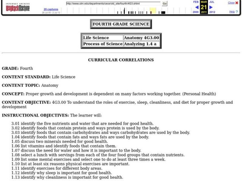 Nutrients Lesson Plan