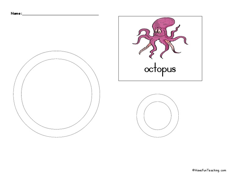 O is for Octopus Worksheet