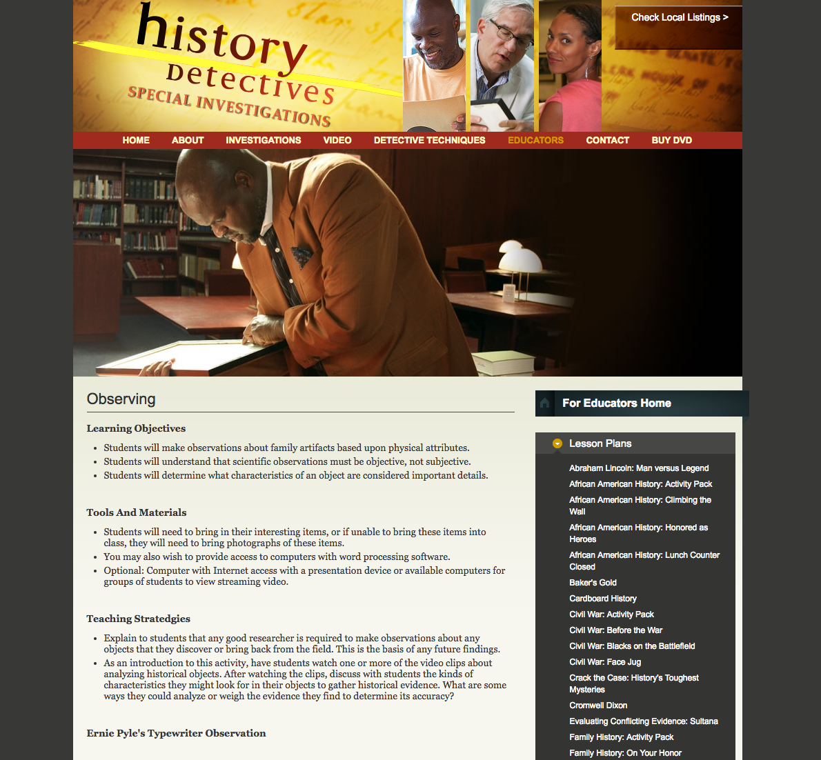 Observation Lesson Plan