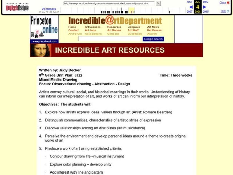 Observational Drawing Lesson Plan