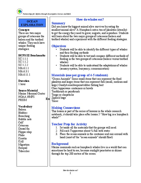 Ocean Exploration Lesson Plan