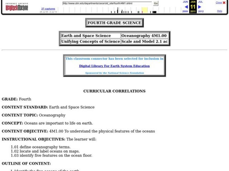 Oceanography Lesson Plan