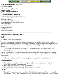 Odd and Even Numbers Lesson Plan