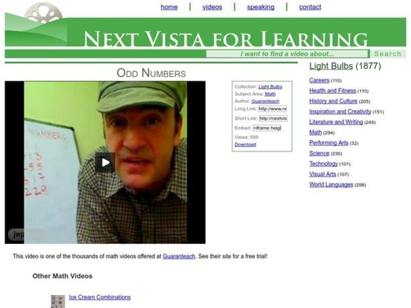 Odd Numbers Instructional Video