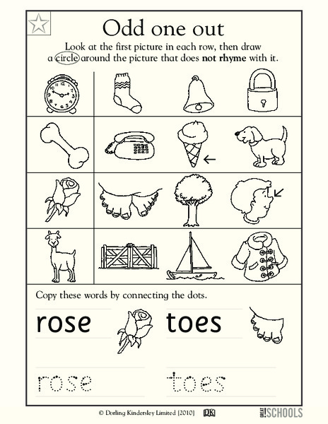 Odd One Out Worksheet