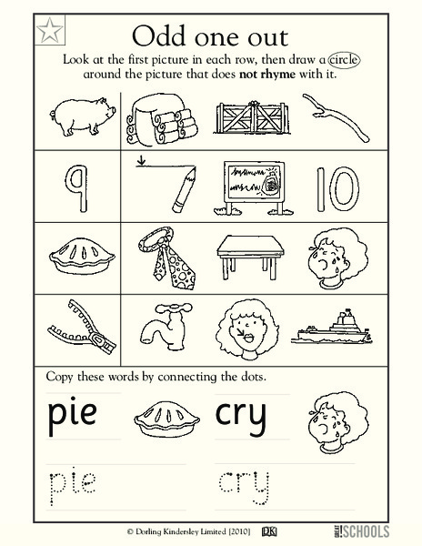 Odd One Out Worksheet
