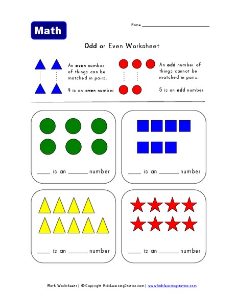 Odd or Even Worksheet Worksheet