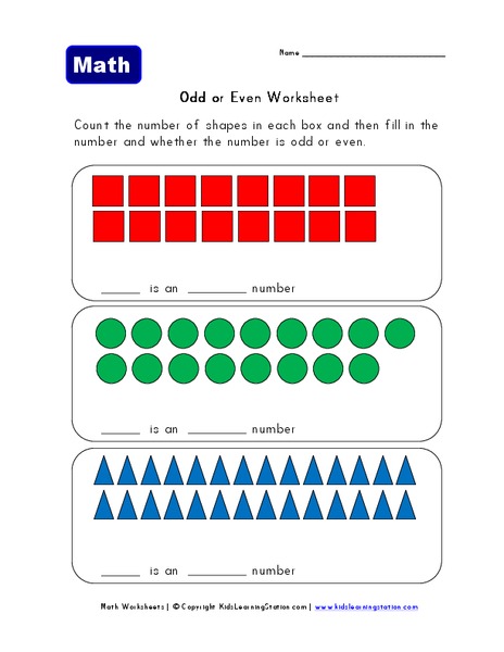 Odd or Even Worksheet Worksheet