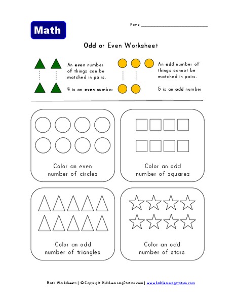 Odd or Even Worksheet Worksheet
