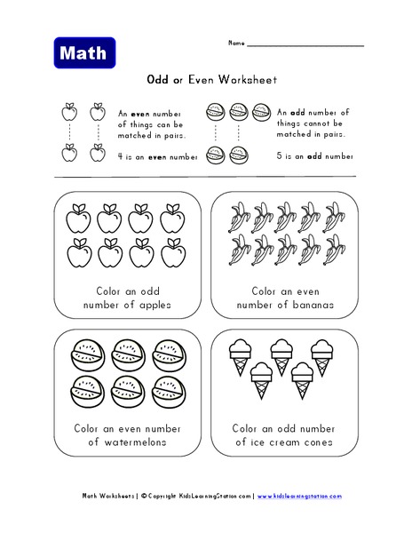 Odd or Even Worksheet Worksheet