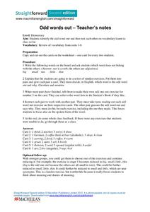 Odd Words Out Lesson Plan