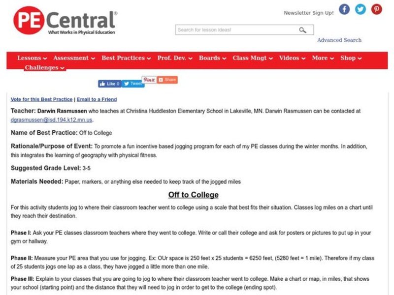 Off to College Lesson Plan