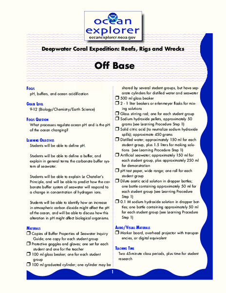Off Base Lesson Plan
