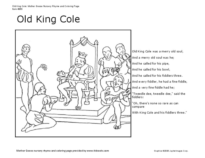 Old King Cole Worksheet