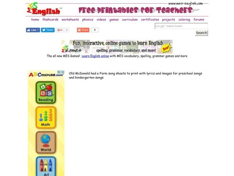 Old McDonald Had a Farm Organizer