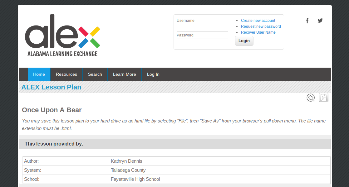 Once Upon A Bear Lesson Plan