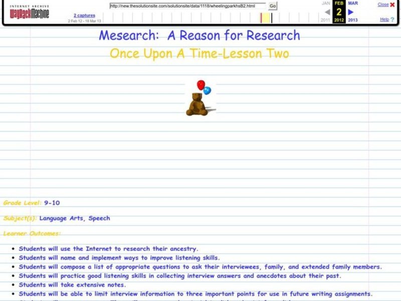 Once Upon a Time Lesson Plan