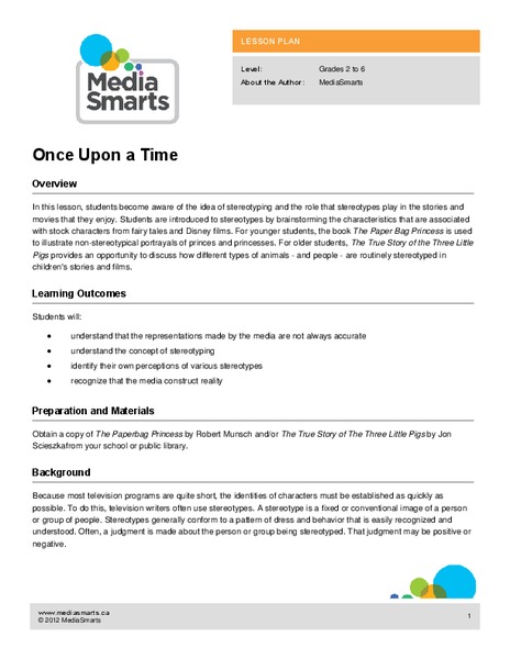 Once Upon a Time Lesson Plan