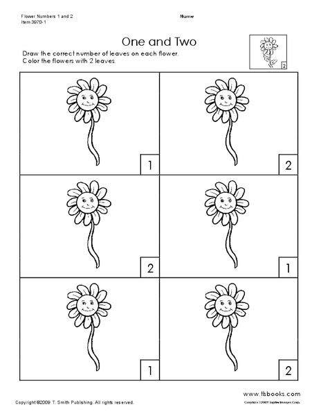 One and Two Worksheet