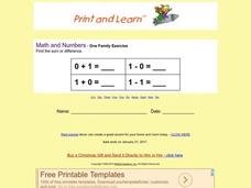 One Family Exercise Worksheet