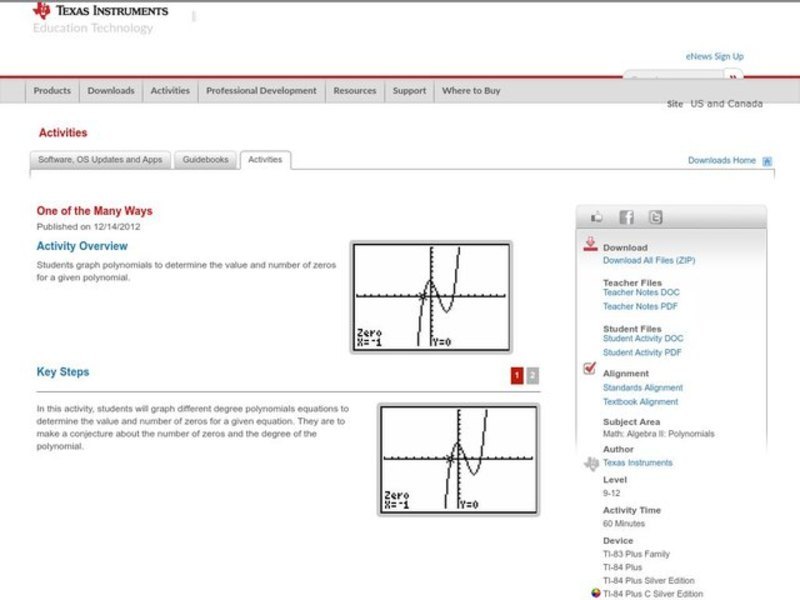 One of the Many Ways Lesson Plan
