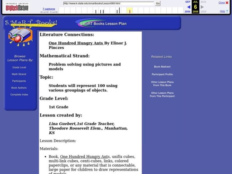 One Hundred Hungry Ants Lesson Plan